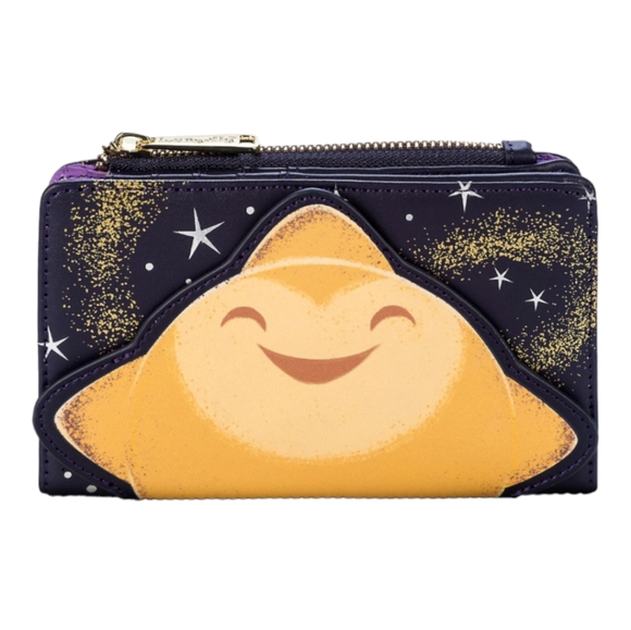 Loungefly Glow-in-the-Dark Wallet Featuring Star & Asha from Disney's Wish - Picture 1 of 5